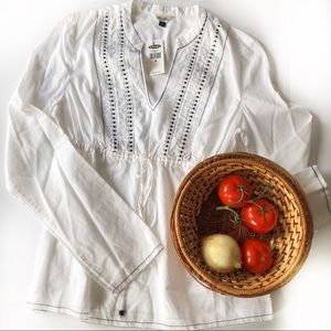 Embroidered Peasant Blouse
